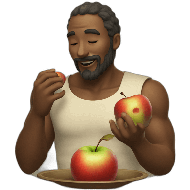 god eating apple emoji