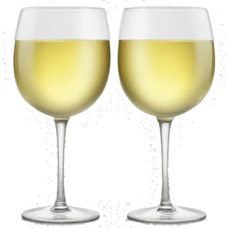 2 white wine glasses cheers emoji