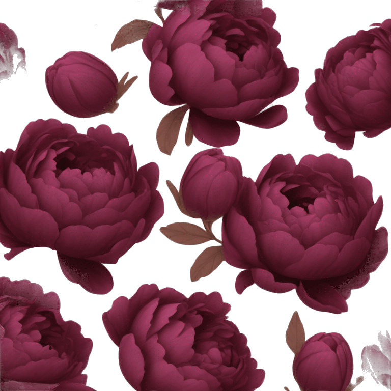 aesthetic burgundy pionies   emoji