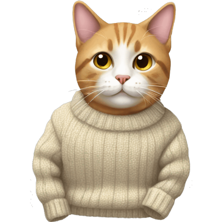 Cat wearing a sweater  emoji