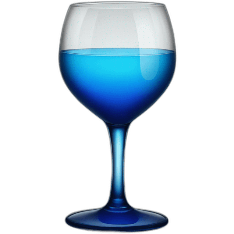 Un verre de vin bleu emoji