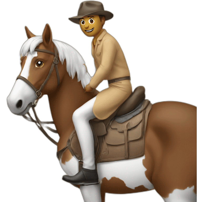 Chat sur cheval emoji