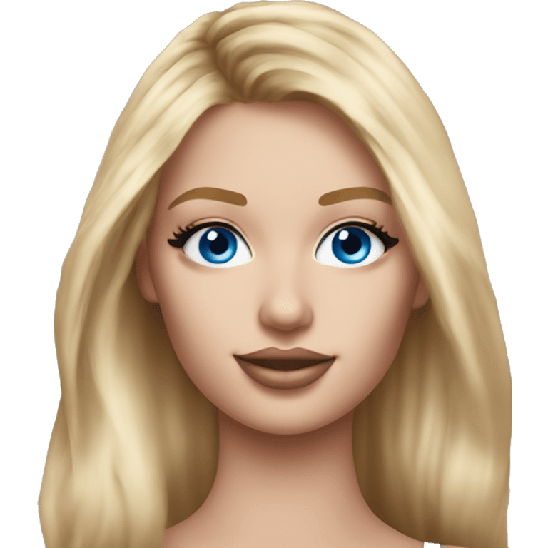 Realistic victoria secret model blonde blue eyes  emoji