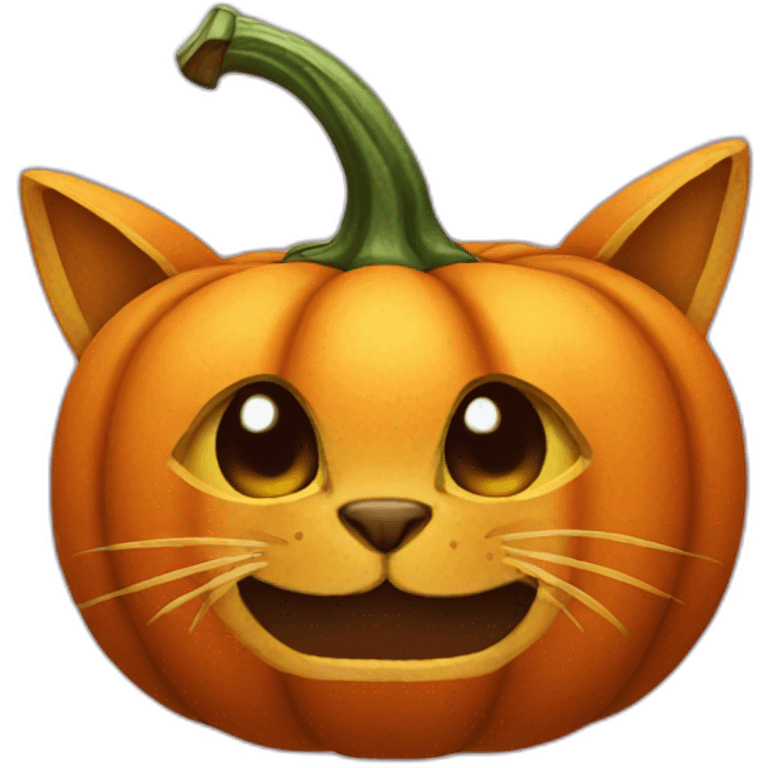 cat pumpkin face emoji