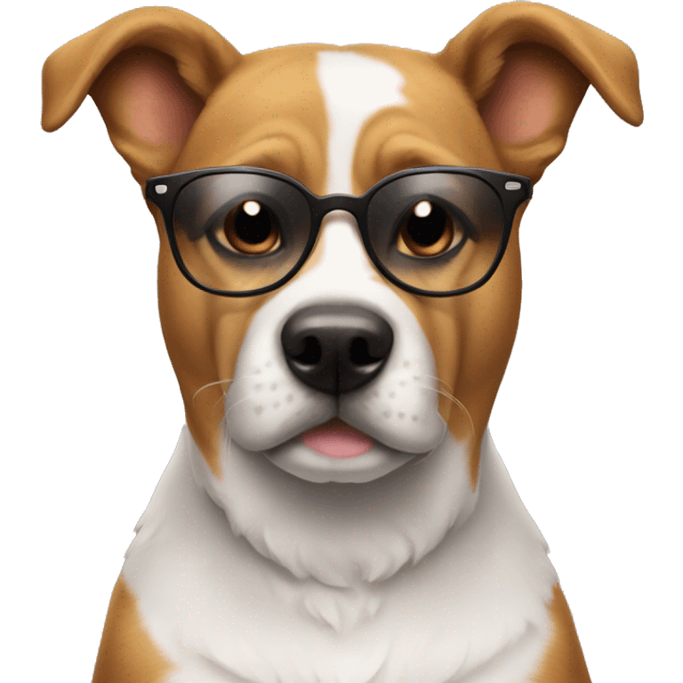 Perro con gafas emoji