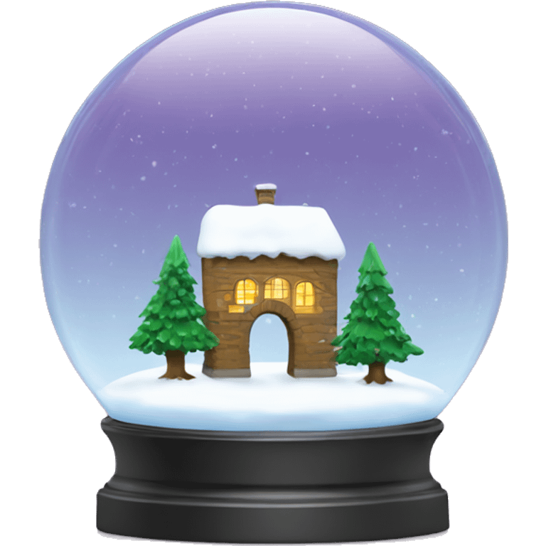 snow globe, bridge, trees, Chroma key background  emoji