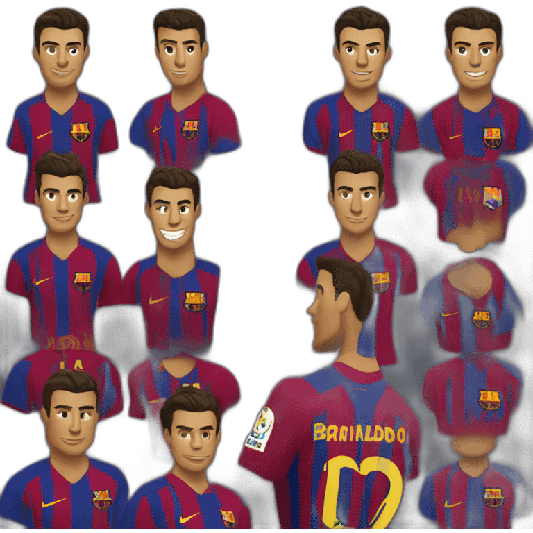 Cristiano ronaldo con la camiseta del Barcelona  emoji