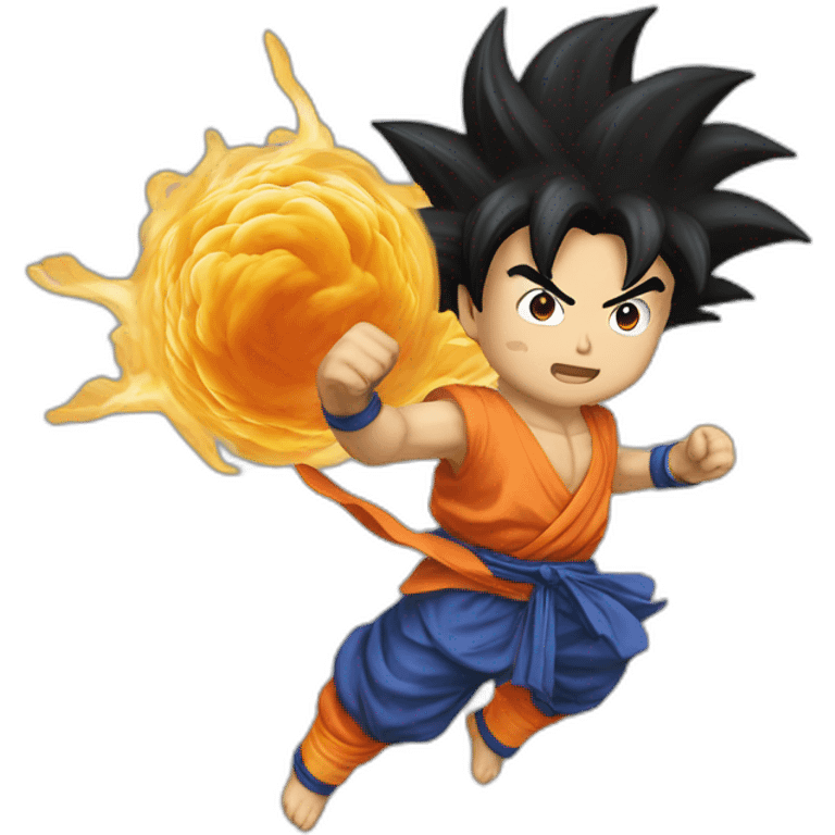 Sangoku qui saute emoji