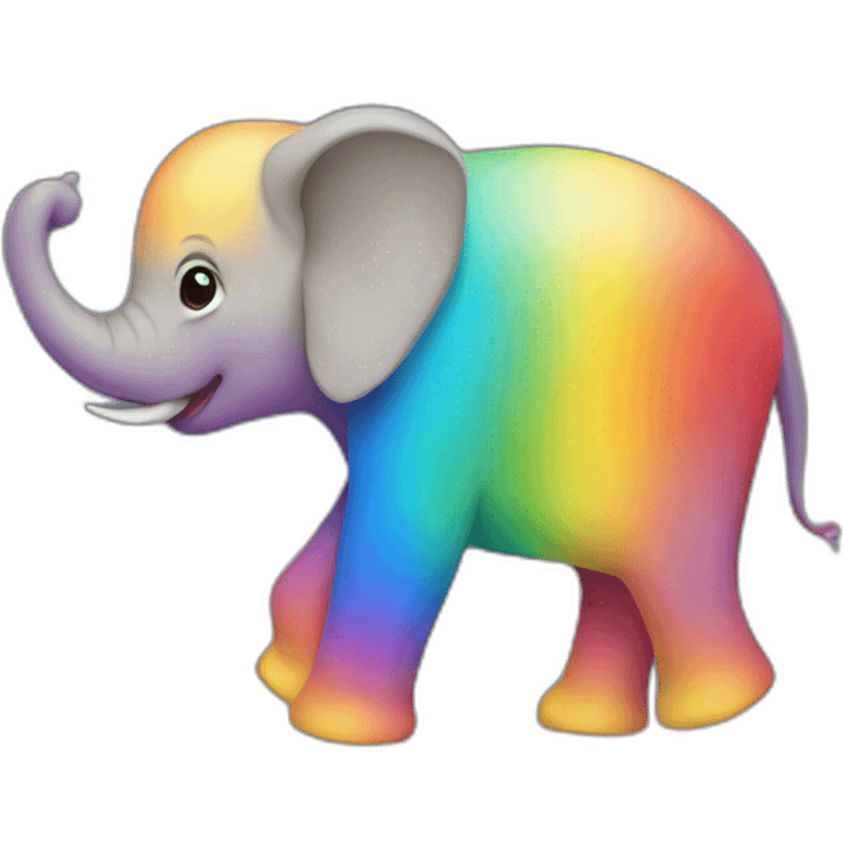 rainbow elephant emoji