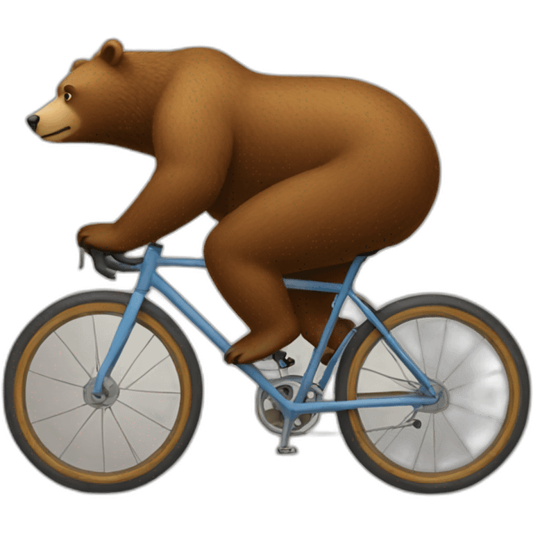 Bear cycling emoji