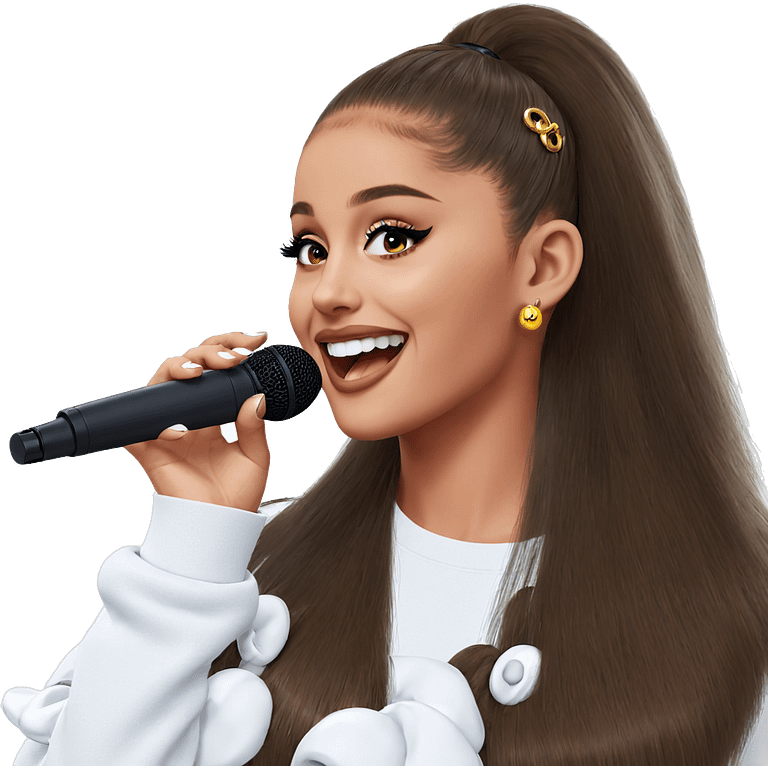 singing girl with earrings emoji