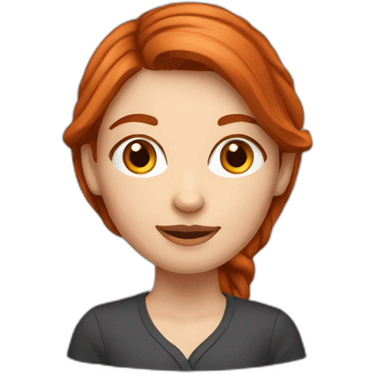 cute redhead caucasian woman emoji