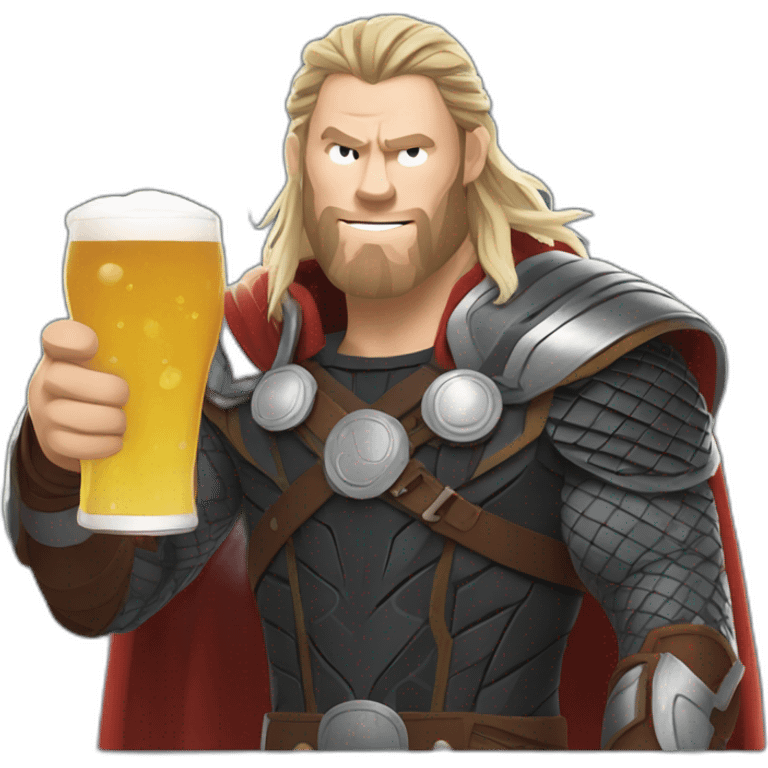 Thor Ragnarok drinking beer emoji