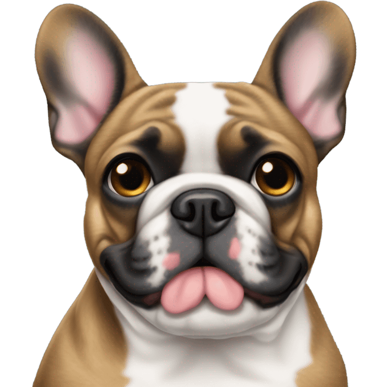 One eyed brindle French bulldog emoji