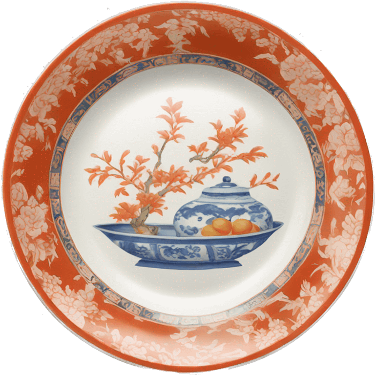 Chinoiserie vintage dish emoji