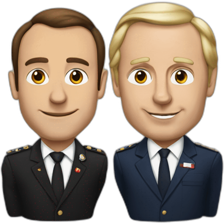 macron et poutine  emoji