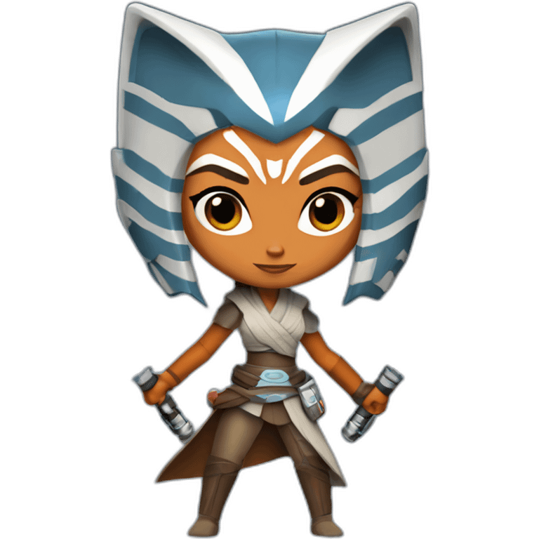 ahsoka tano with lightsabers emoji