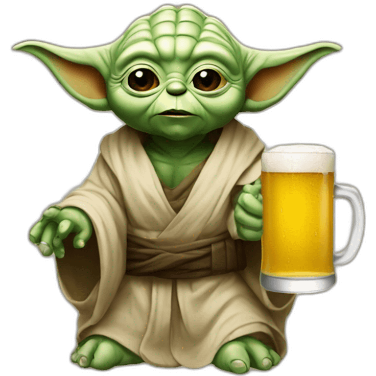 Yoda whith beer emoji