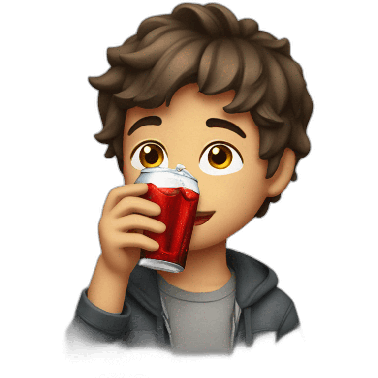 cute-boy-drinking-coke emoji