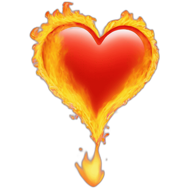 Love heart in fire emoji