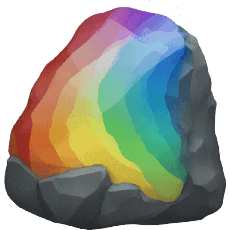 rainbow rock emoji