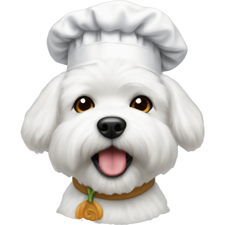 Bichon with chef hat emoji