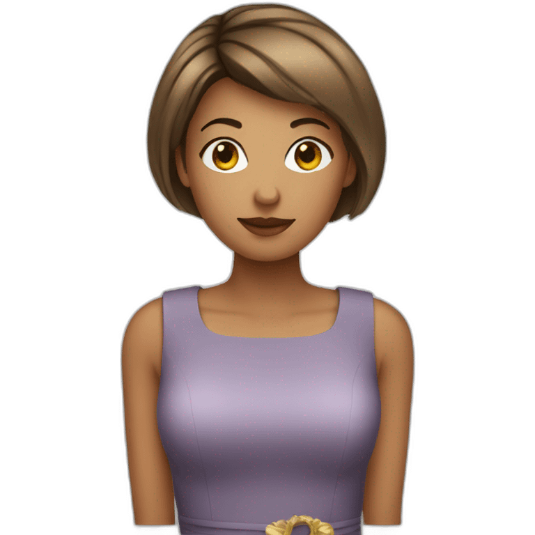 woman shorthair dress camera emoji