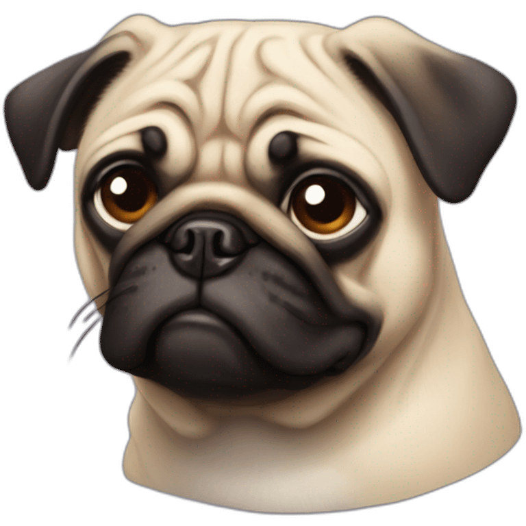 Pug foguete emoji