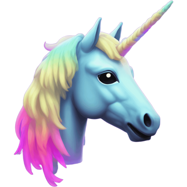 neon fly ride unicorn emoji