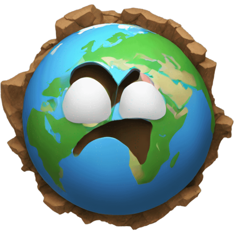 a devastated earth emoji