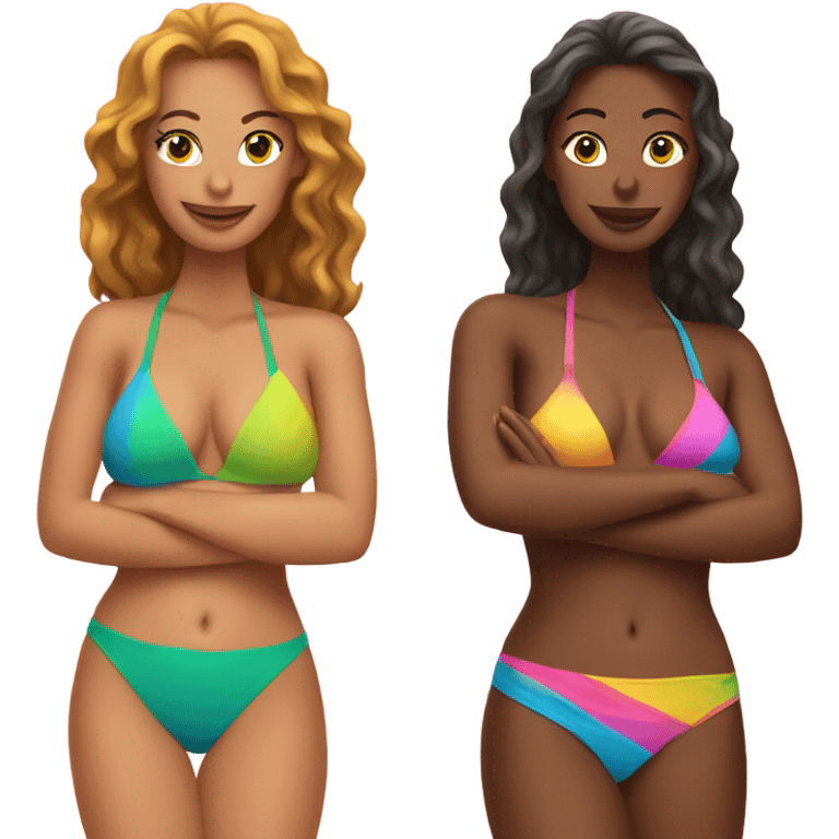 two women in bikinis emoji