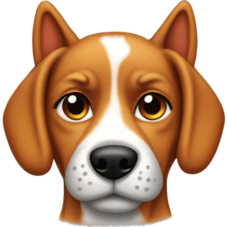 Ginger dog with pointy ears and black muzzle emoji