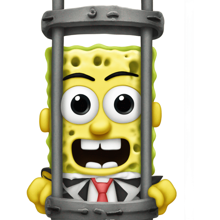 SpongeBob saying “You’re going to prison” emoji