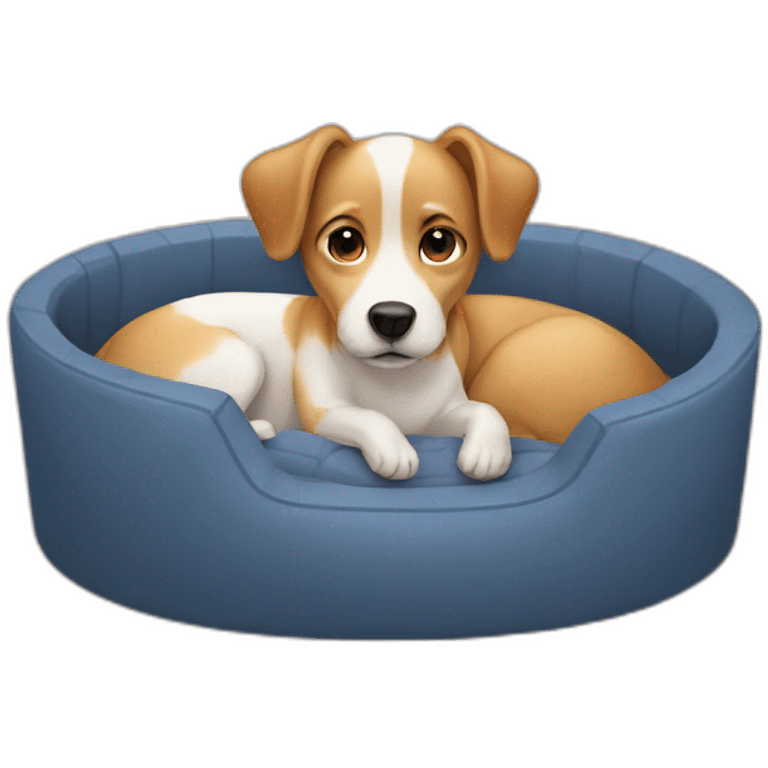 Dog in a dog bed  emoji