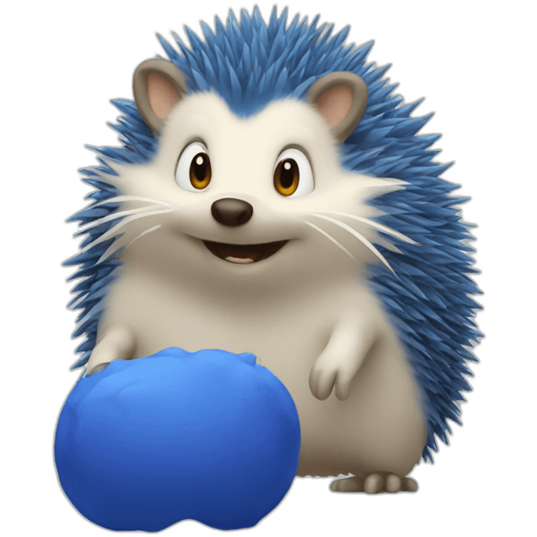 blue hedgehog emoji