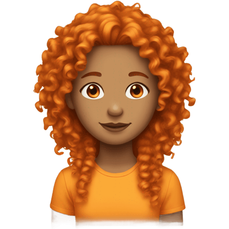 Orange curly hair 14 year old girl  emoji