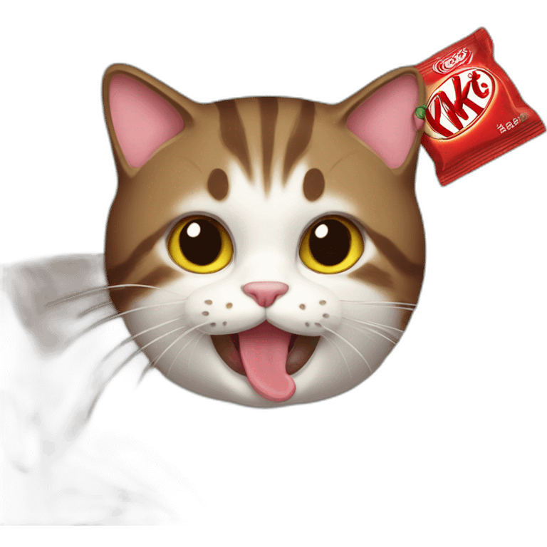 Kit kat eating cat emoji