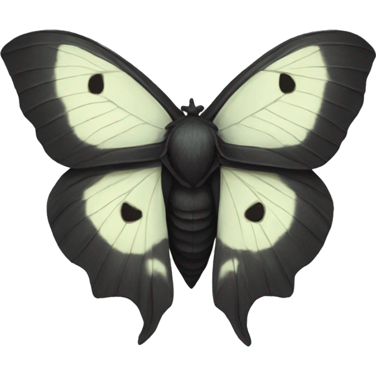 black lunar moth emoji