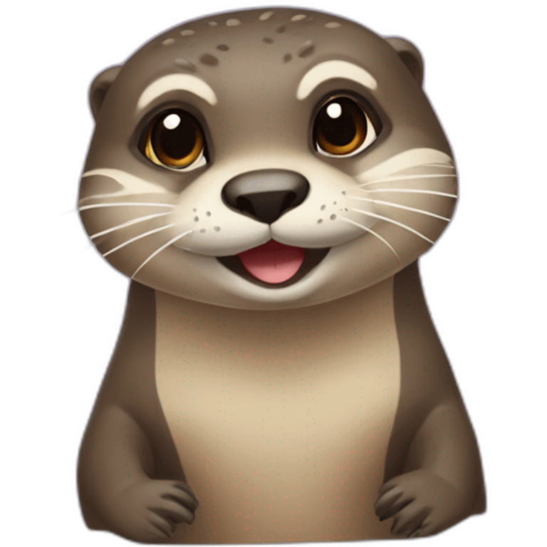 Loutre sur marcon emoji