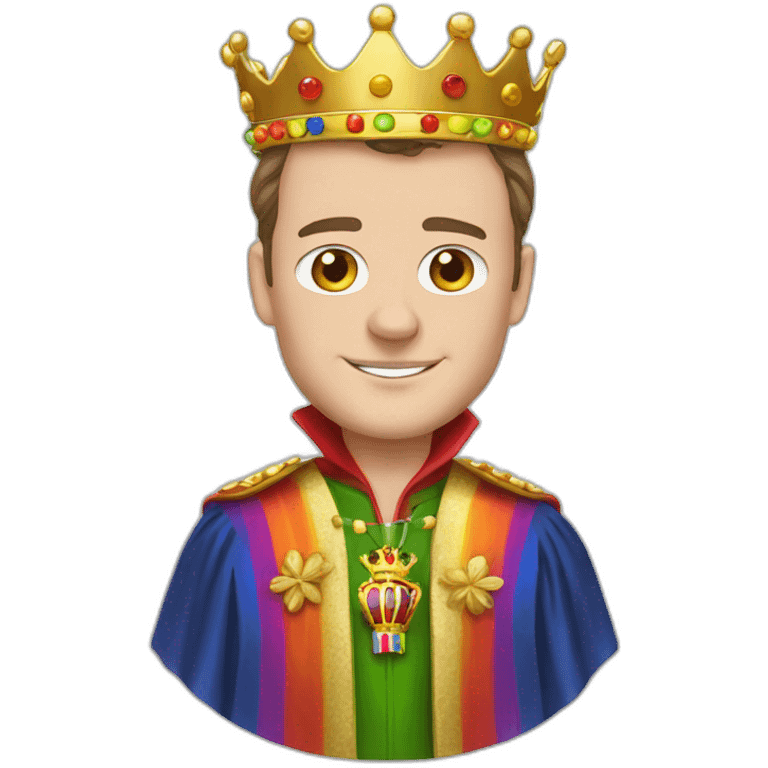 Jonathan Toews as a rainbow king with a royal robe on emoji