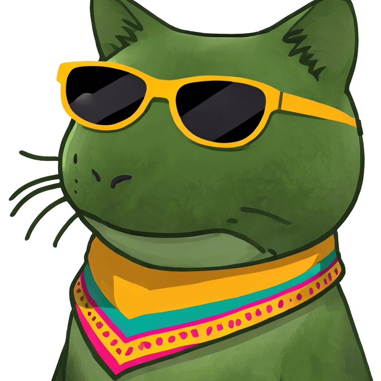 Cat with sunglasses emoji