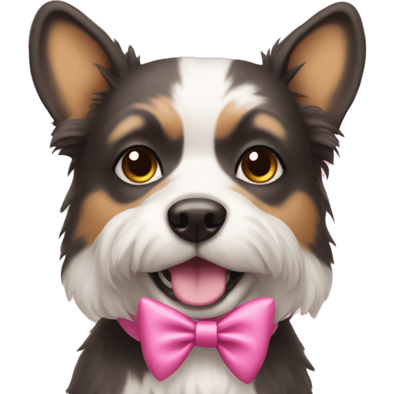 dog with pink bow  emoji