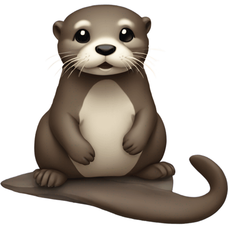 Otter on top of the world  emoji