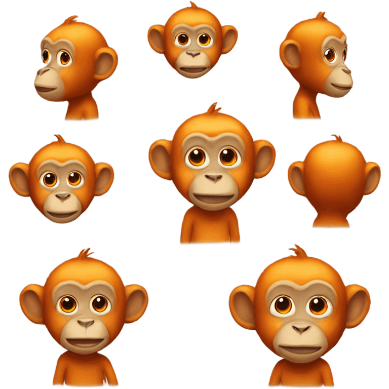 Orange monkey doi emoji