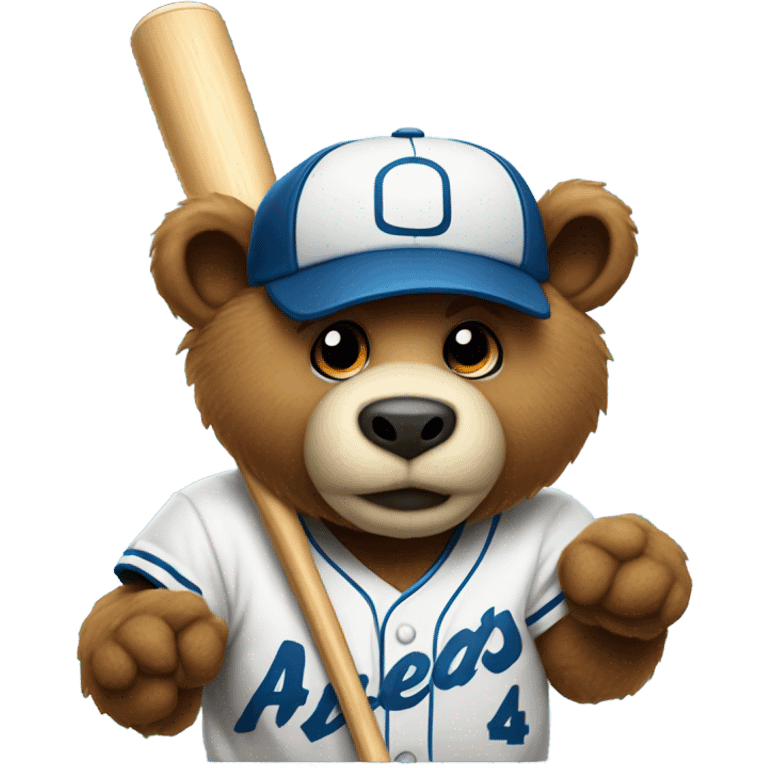 Bear mascot for baseball  emoji