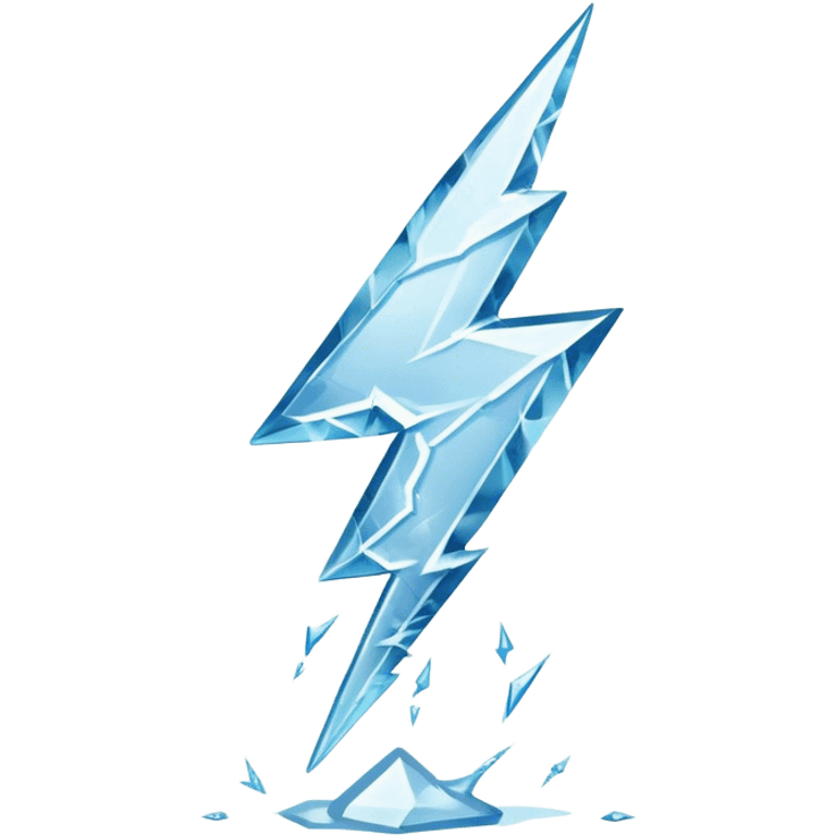 Six sided lightning bolt made of ice emoji