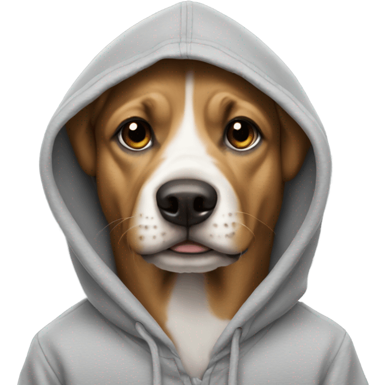 Dog wearing hoodie  emoji