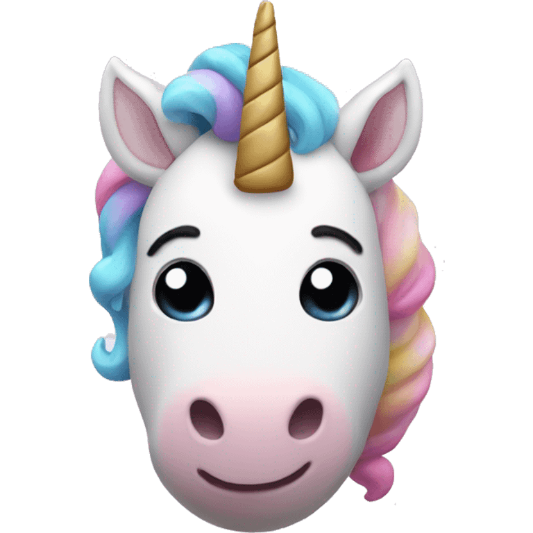 unicorn with marshmallow emoji