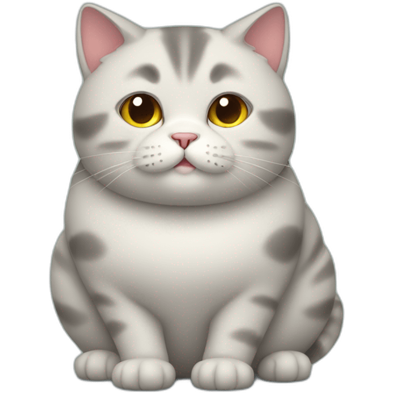 Fat cute cat emoji