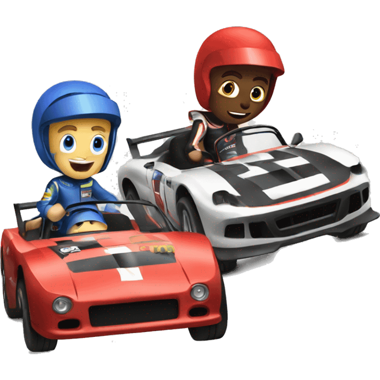 duel of 2 car racers emoji